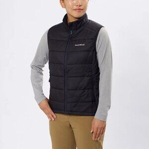 MONT-BELL U.L. Ultralight Thermawrap Puffer Vest Sz S Black Shiny